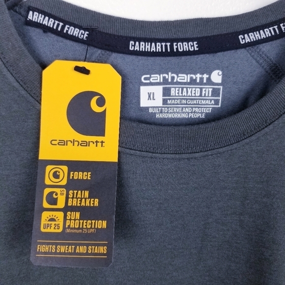 Carhartt Force Relaxed Fit Midweight Short-Sleeve Block Logo Graphic T-Shirt NWT - Picture 11 of 12